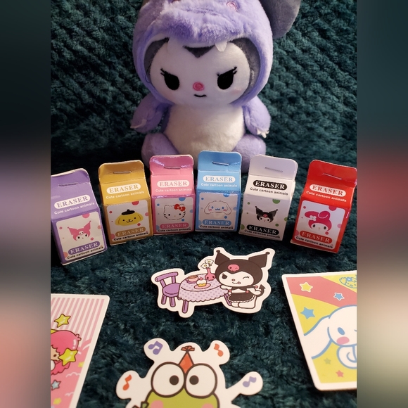 Lot of NEW Hello Kitty Sanario Kumari Plush Moon Star keychain, Necklace, Ring,+ - Picture 8 of 11